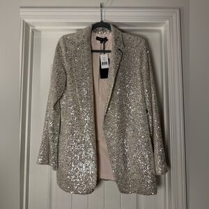 Gibsonlook Silver Sequin Blazer